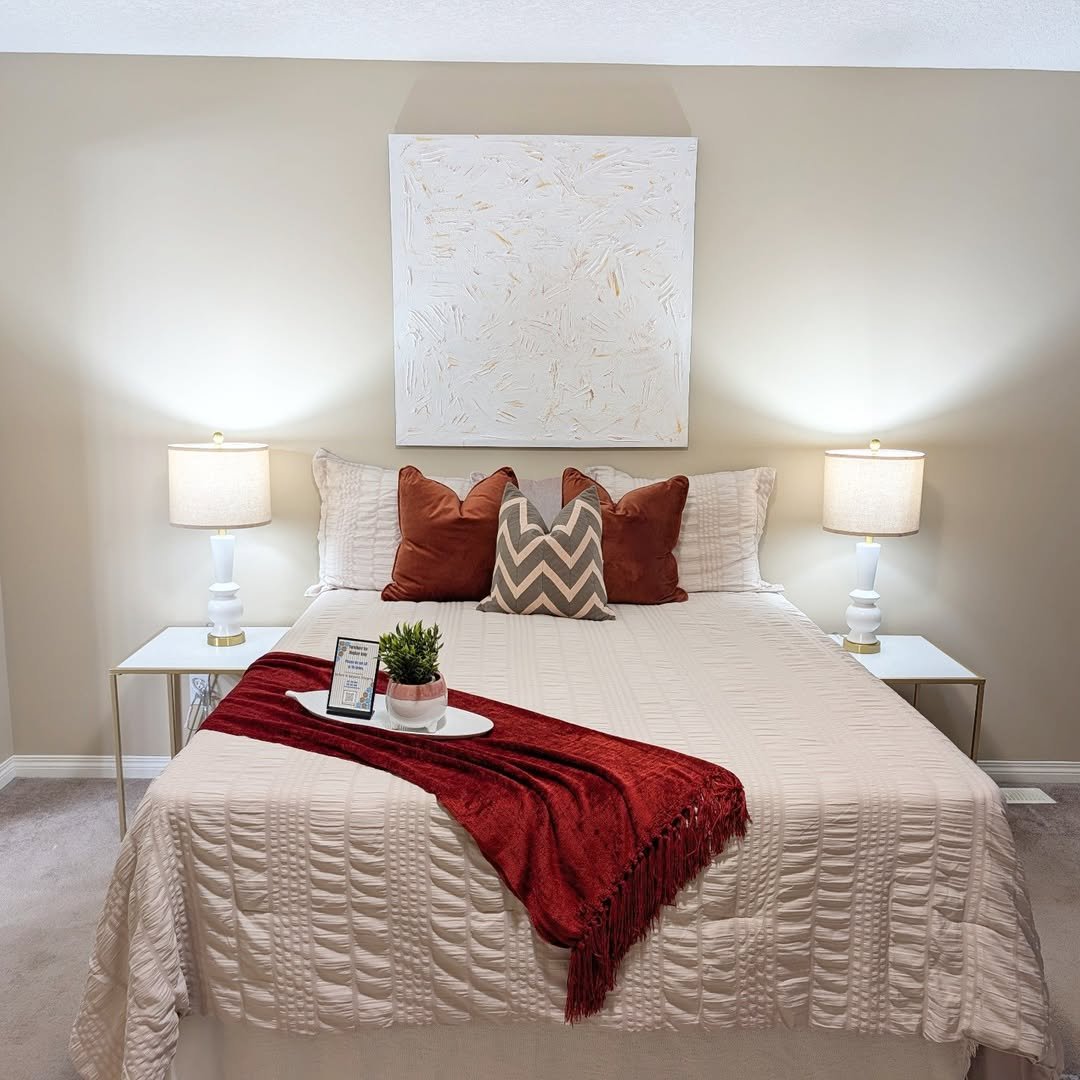 Staged bedroom