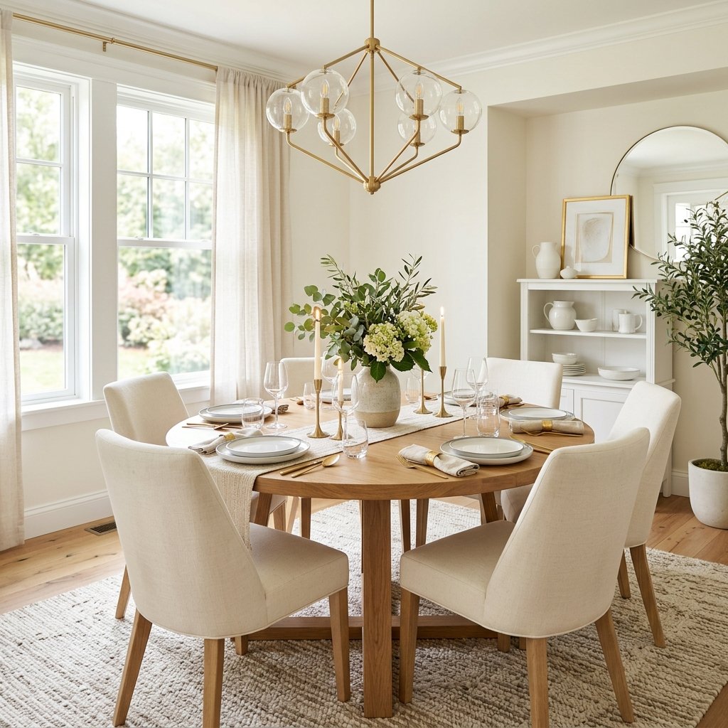 Elegant dining room staging