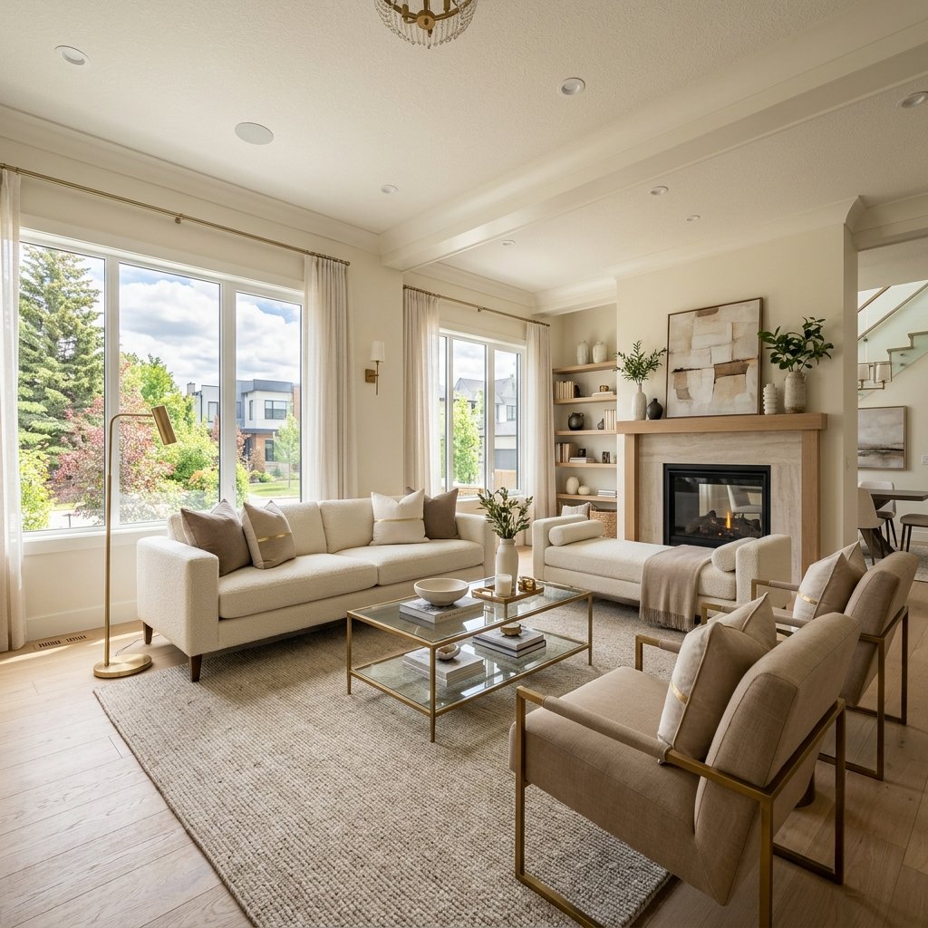 Living room staging Calgary